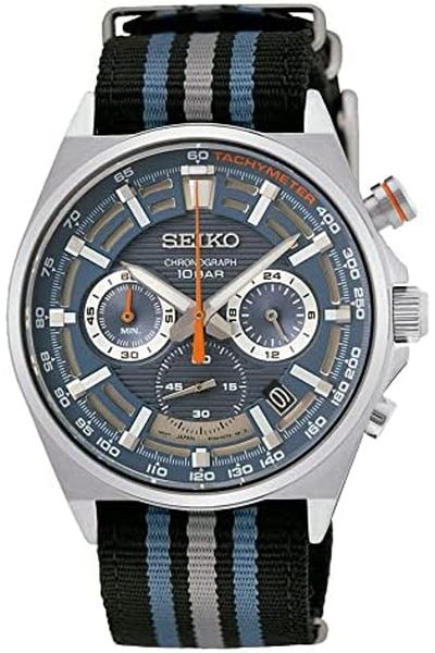 Seiko Men's Chronograph Blue Dial Watch - SSB409P1