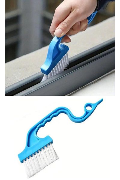 jetfast 2Pcs 18cm Edge Cleaning Brush and Scraper Detail Cleaning Car and Bathroom Brush