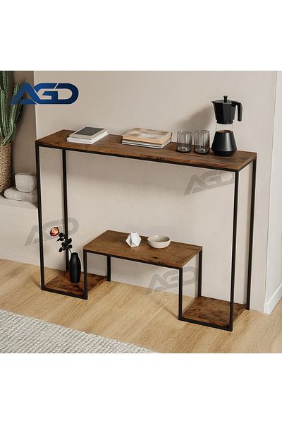 AGD Professional Three-Layer Console Table with Modern Design, Storage Shelf, Suitable for Coffee Equipm