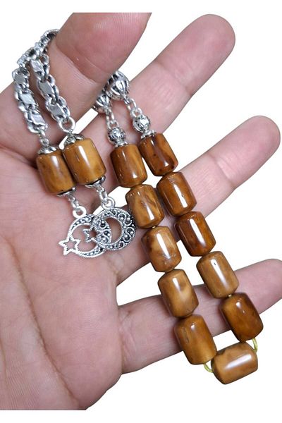 Cekke Tesbih Natural Kuka Zaza Prayer Beads 10*15 mm Shakeable Prayer Beads Suitable for Daily Use