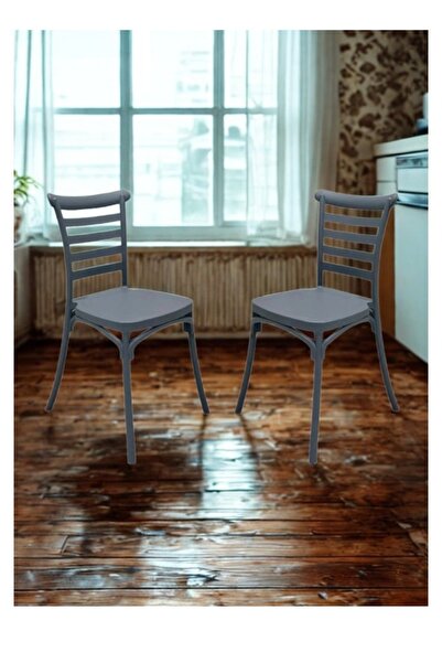 smart home Single chair set consisting of two fiber chairs with a modern design and strong legs - size 45 x 45 x 80 cm | Durable office seat