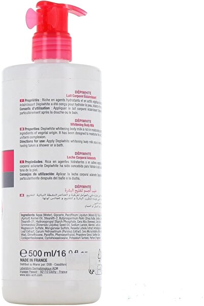 ACM Full Body Cream for Skin Lightening and Spot Reduction, Suitable for Dry Skin, 500ml