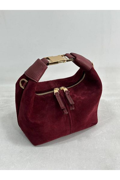 çkn sedat çakan çanta & fular & aksesuar Hobo Genuine Suede Leather Women's Hand Shoulder Cross Bag 30X20 cm