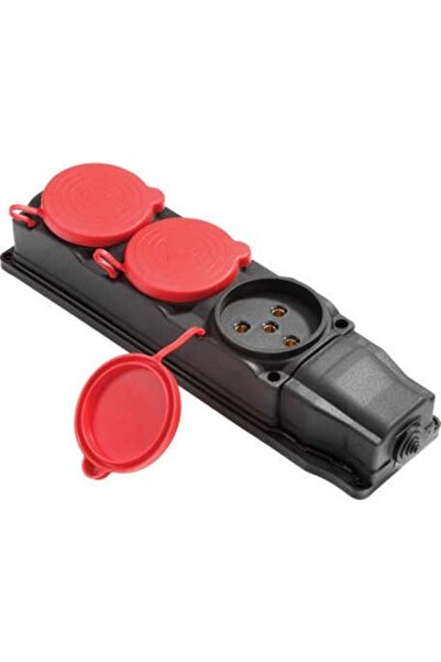 NisaLuce 3X25A KAUÇUK ÜÇLÜ GRUP PRİZ ( TRİFAZE ) 380V