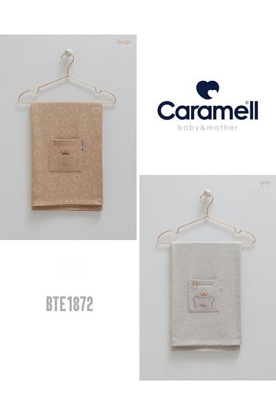 Caramell My Baby Kumsal Baby Blanket New Season Combed Cotton and Soft Textured 80X80 Very Cool Very Cool 1872