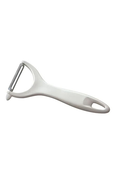 Generic مقشرة خضراوات بريستو بشفرة جانبية من الفولاذ المقاوم للصدأ - أداة خضراوات مريحة باللونين الأبيض والفضي