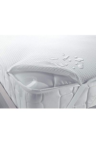 Mena Rise Diyar-ıFırsatShop Protector de pat rezistent la lichide, plat, 100% poliester, alb, pentru o persoană (70x140 cm) 10171