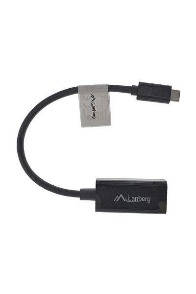 Lanberg Cablu convertor cu adaptor, Lanberg 41849, conector USB 3.1 tip C tata la DisplayPort mama