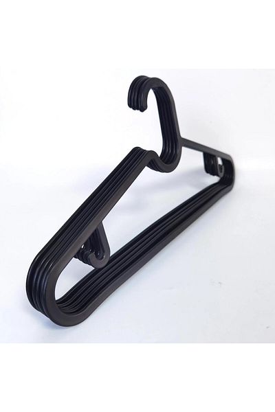 Mena Rise Şirinshop Plastic Clothes Hanger, Black Clothes Hanger, Shirt Hanger, Wardrobe Hanger, Floor
