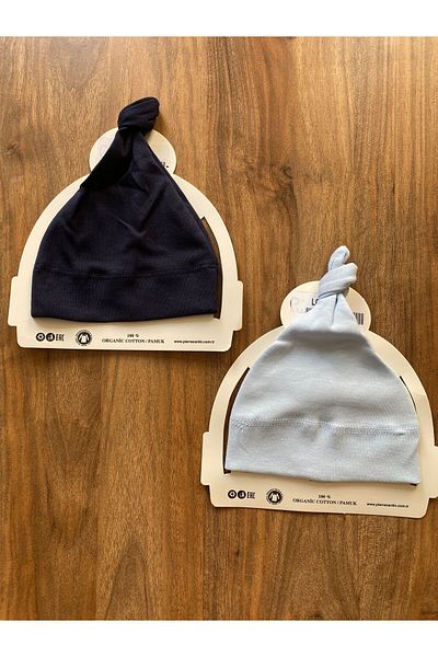 Pierre Cardin 100% Cotton 2-Piece Unisex Baby Hat