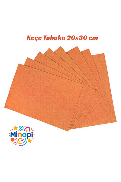 Minopi Orange Felt Sheet 10 Pack 20X30 cm - 1.5 mm Thickness