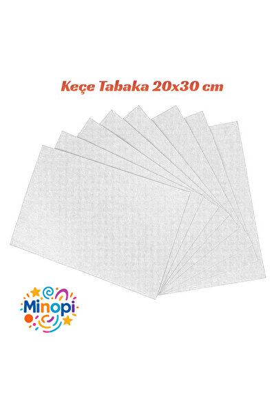 Minopi White Felt Sheet 10 Pack 20X30 cm - 1.5 mm Thickness