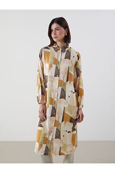 LC Waikiki Νέα σεζόν Γυναικείο πουκάμισο με σχέδιο - S5FE23Z8