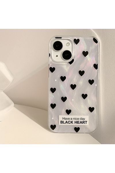 EDELFU Silver Feather Pattern Side Silicone Shockproof Phone Case for iPhone 13 / 14
