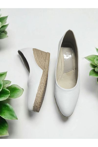 GokceKundura06 Women's Daily Bucket Model Faux Leather Shoes 7 cm