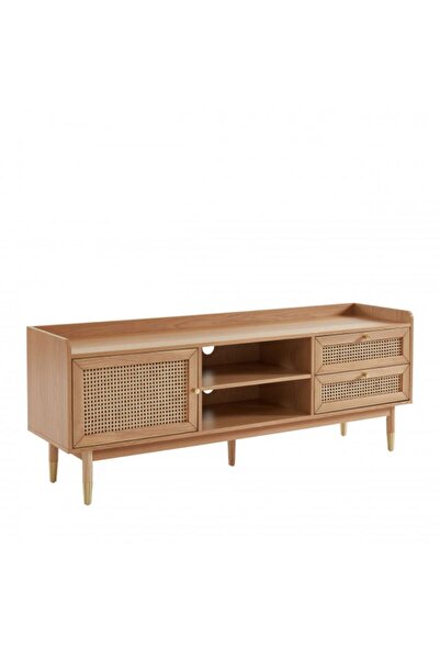 WoodenDecoration01 Solé Rattan TV Ünitesi Masif Ahşap