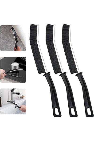 Mena Rise Diyar-Ifırsatshop 3 Hard-Bristled Corner Cleaning Brushes, Split Cleaning Brushes