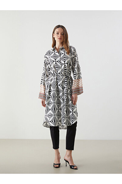 LC Waikiki Özmarka New Season Patterned Oversize Women's Shirt Tunic