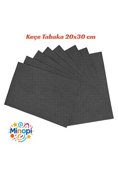 Minopi طبقة من اللباد الأسود 10 عبوات 20 × 30 سم - سمك 1.5 مم