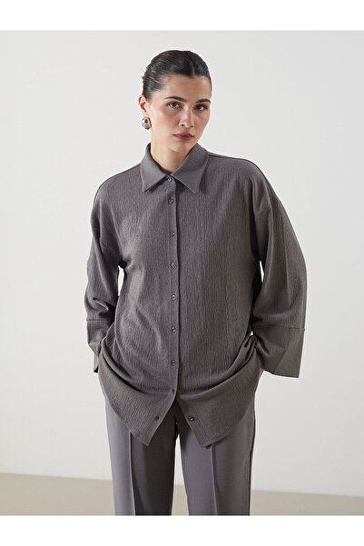 LC Waikiki Nevavm Textured Oversize Women's Shirt Tunic with a Difference