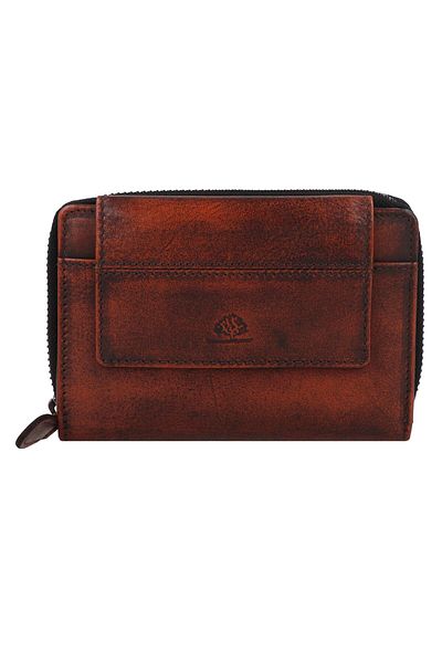 Greenburry Destressed Wallet RFID protection Leather 13.5 cm