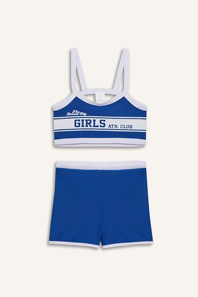 DeFacto New Season Girls' Printed Shorts Bikini Set
