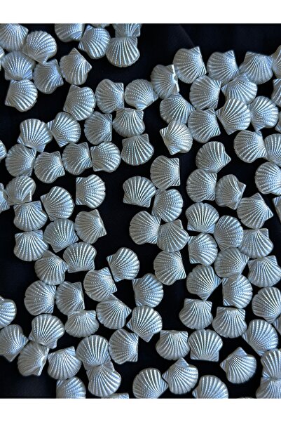 Bijumix Aksesuar 40 Adet Beyaz Sedefli Midye Boncuk 11x12.3 mm – İstiridye Şe...