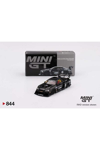 mini gt 1:64 Nissan LB-ER34 Super Silhouette Skyline Black Model Car MGT00844