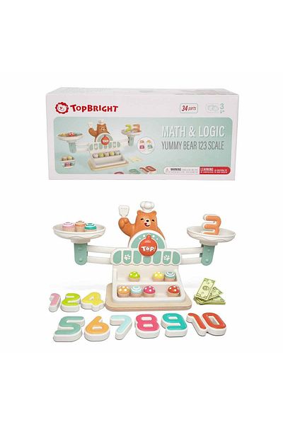 Sunman 3905 Sun-Wooden Magnetic Scale Shopping Game