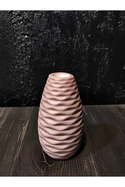 ÇINARASYADAHOME Minimalist Bohemian Style Nordic Decorative Circular Patterned Stylish Vase Object 11 cm