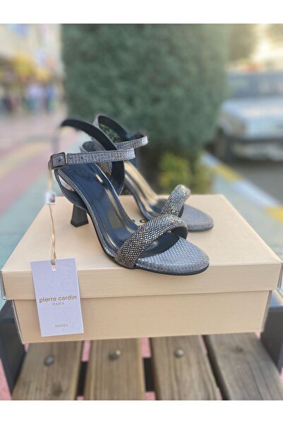 Pierre Cardin ® |   Pc-54532 Stone Detailed Women's Heeled Sandals Shoes