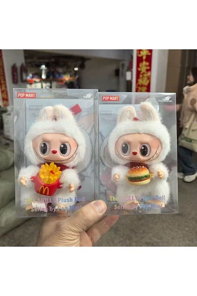 OEM LABUBU Kawaii Plush Toy with Big Eyes and McDonald's French Fries Collectible Gift