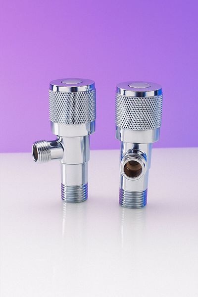 RUDİ ARMATÜR Luxury Chrome Plated 2 Pieces Modern Medium Faucet