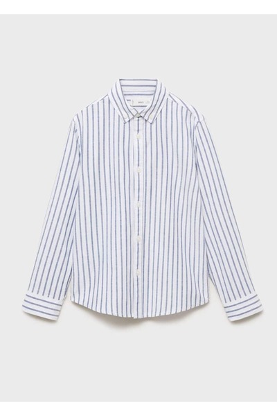 MANGO Kids Çizgili Oxford gömlek