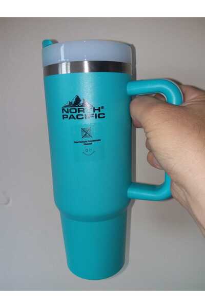 North Pasific Pipetli Bardak Termos, Mug Termos, Kulplu Termos, Pipetli+Kulplu Bardak Termos, 900 Ml