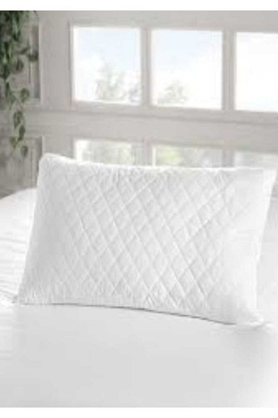 YANPA TİCARET Yanpa Trading 100/100 Cotton Liquid Proof Quilted Pattern 2 Pillow Mattress Pads 50/70 cm Size
