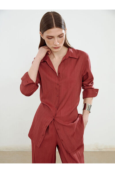 LC Waikiki Tunica de cămașă pentru femei din amestec de in sezon nou - S5FH38Z8