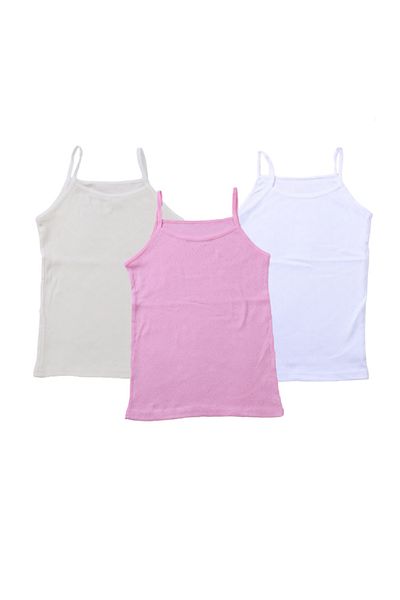 MODA YILDIZ 6 Pieces Girls' Rope Strap Singlet Colorful