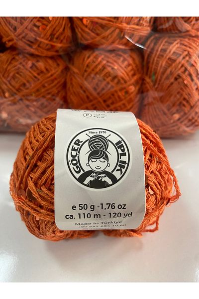 göçer 100% Cotton Color Tile 3+6 Kitemit Sequin Fluff 50 g