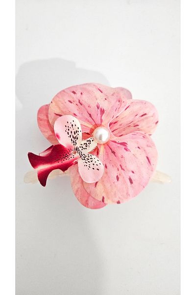 cityvision Orchid Flower Pearl Latch Buckle 10 cm Double Sided 1 Piece