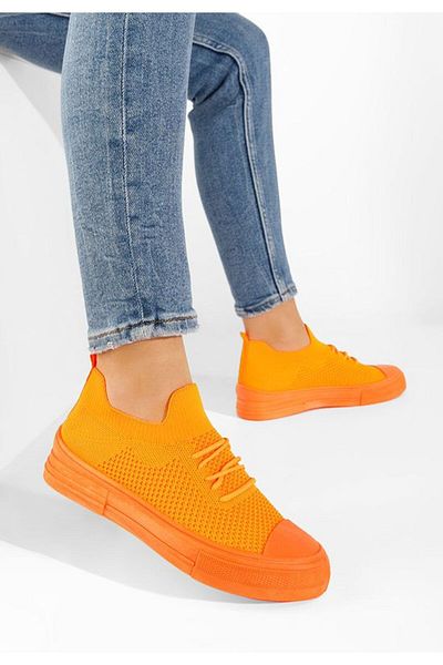 B T Shoes Beverly women's orange sneakers