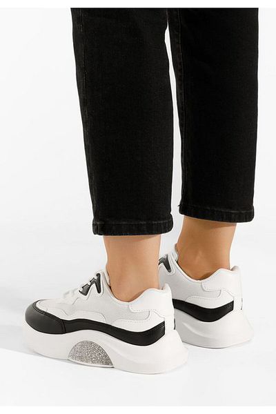 B T Shoes Teniși dama Katya albi V2