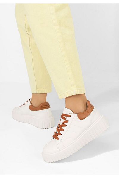 B T Shoes Sneakers cu platformă Raula albi