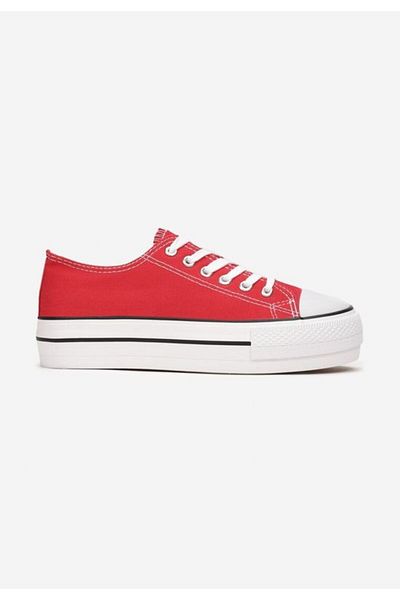 B T Shoes Red Machera Platform Sneakers