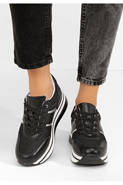 B T Shoes Tenisi Tawanda negri cu platformă