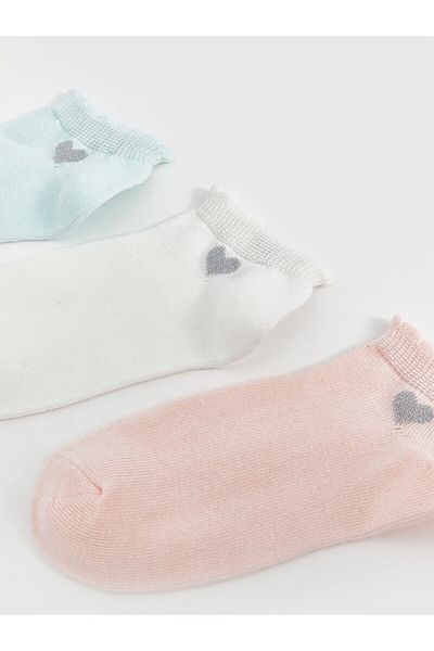 LC Waikiki New Season Patterned Girl's Booties Socks 5-Piece