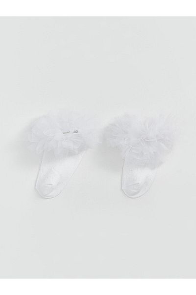 LC Waikiki New Season Tulle Baby Girl Booties Socks 2-Piece