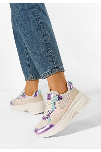 B T Shoes Σνίκερς γυναικεία μπεζ Elesia