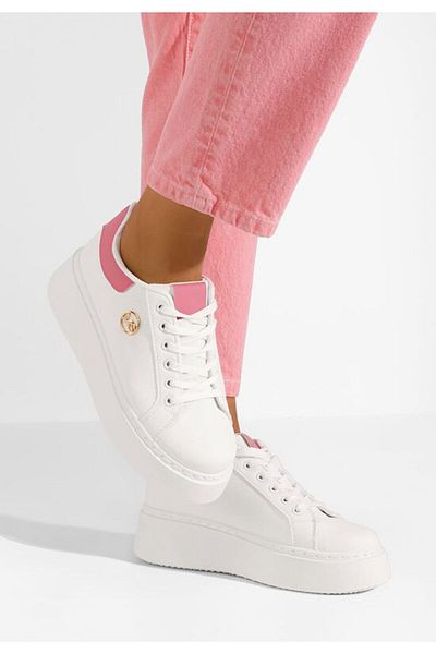 B T Shoes Sneakers cu platformă Azana V3 albi