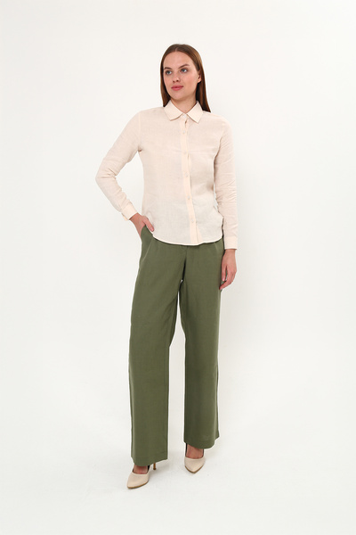 CANAN GİYİM Keten Slim Fit Gömlek